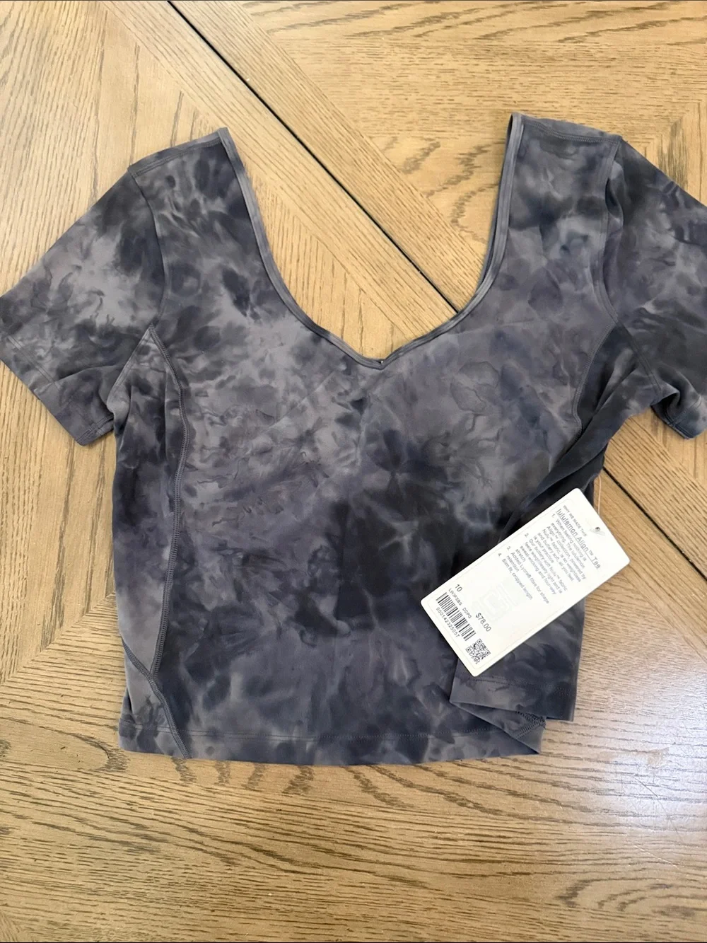 lululemon athletica align Crop Top - Gray Tie-Dye nwt